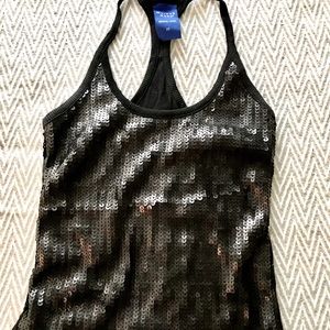 Morena Rosa Black sequins tank top